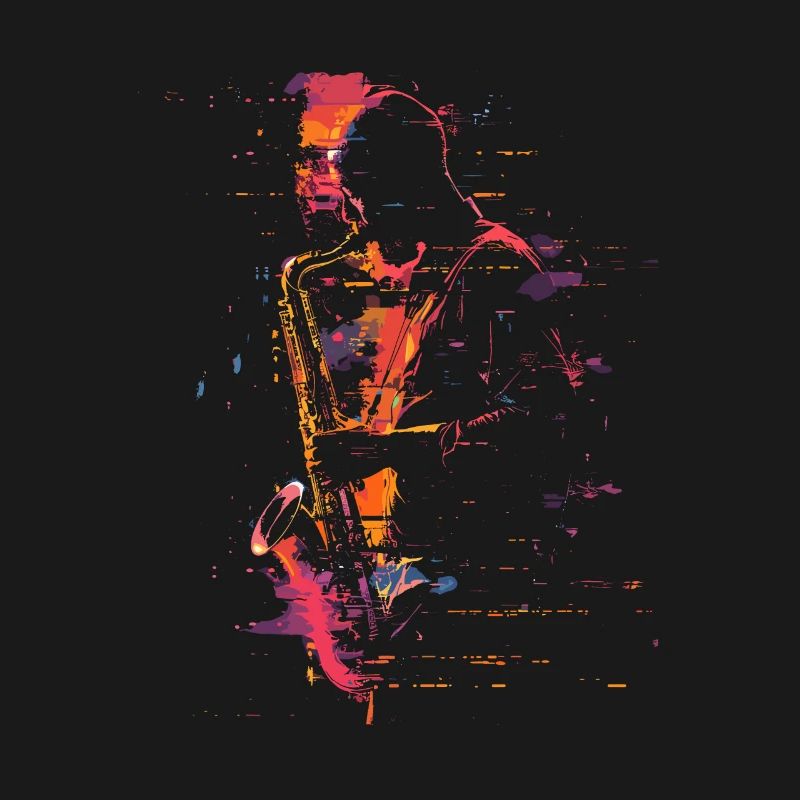 Saxophonist Synthwave