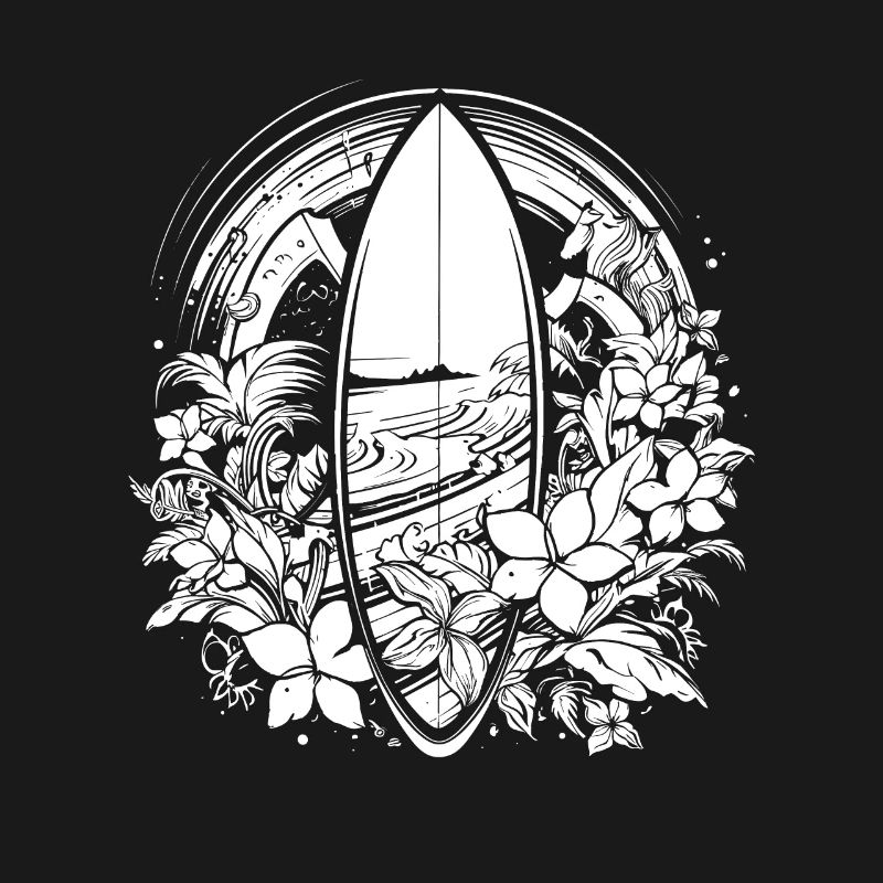 Surfboard Comic Style