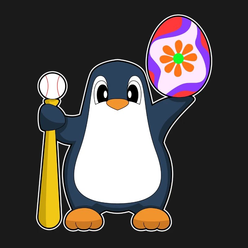 Penguin Easter Baseball