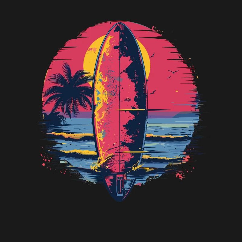 Planche de surf Synthwave