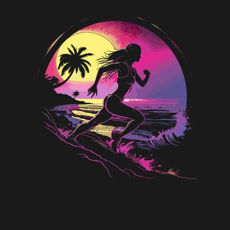 Läuferin Synthwave
