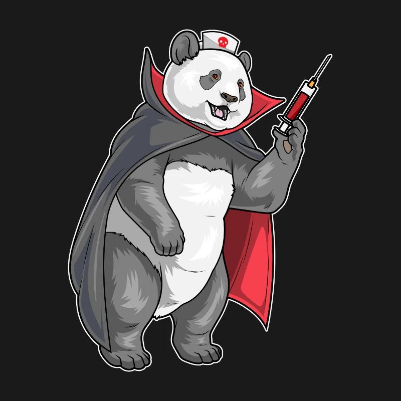 Panda Halloween Vampire Nurse