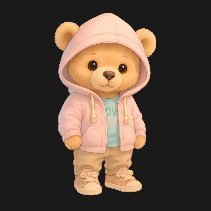 Süßer Kapuzenpullover Bär