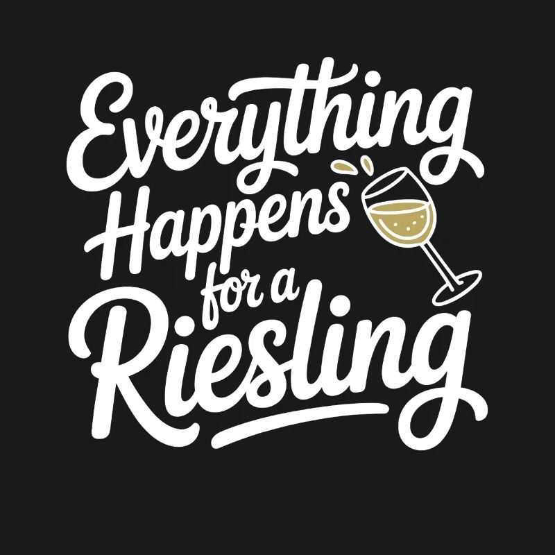 Wine Wine Drinker Everything Happens For A Riesling