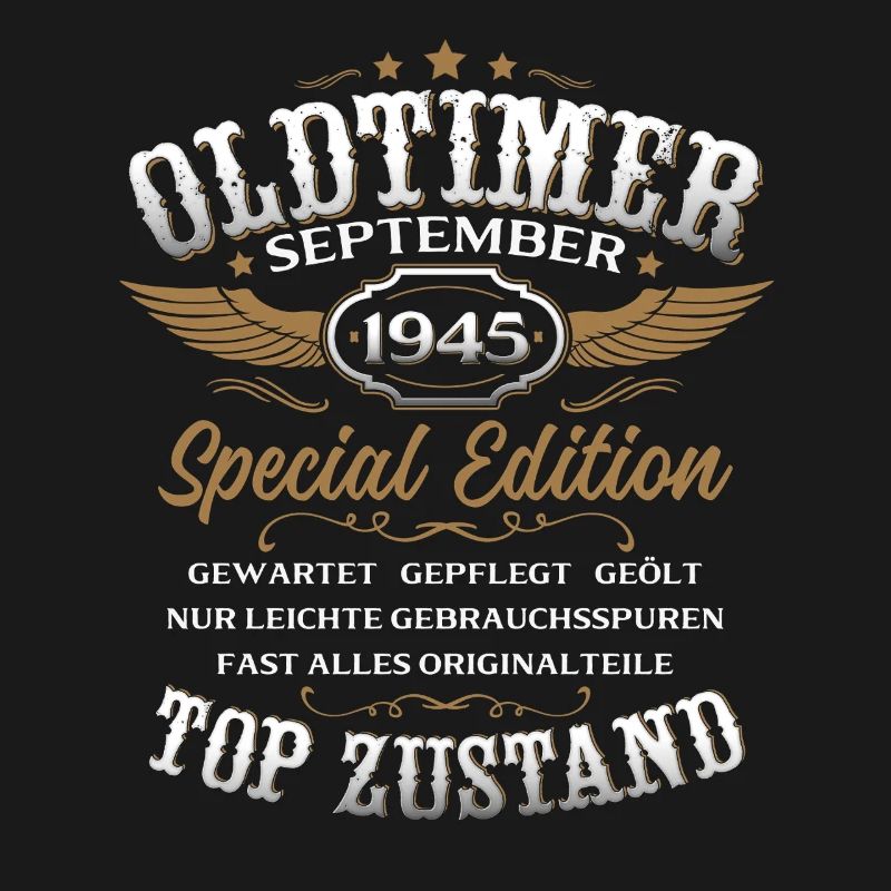 80. Geburtstag Geschenk Oldtimer September 1945