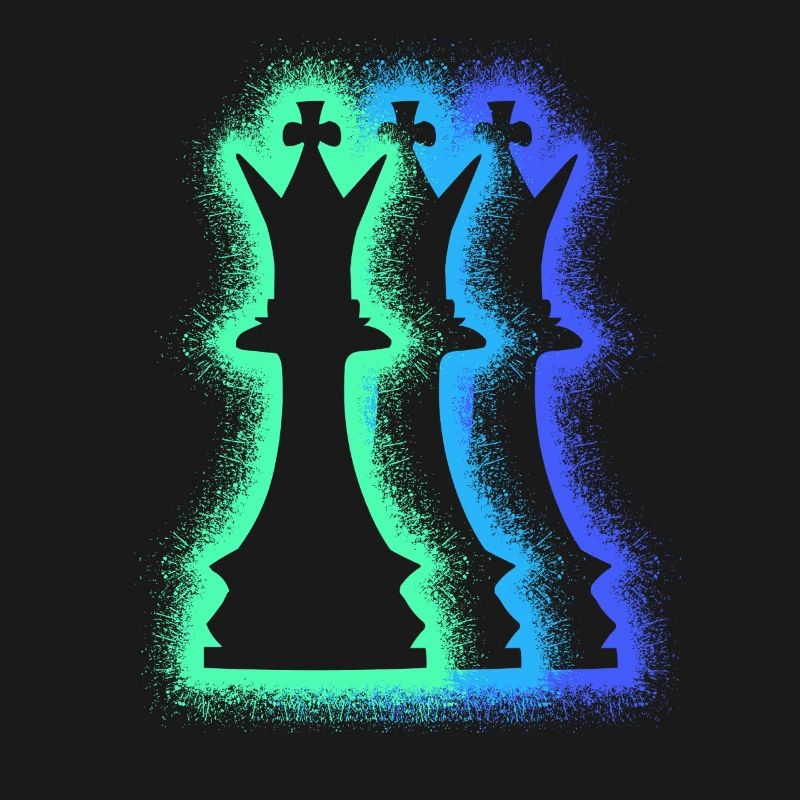 Pièces d'échecs, silhouettes de joueurs d'échecs