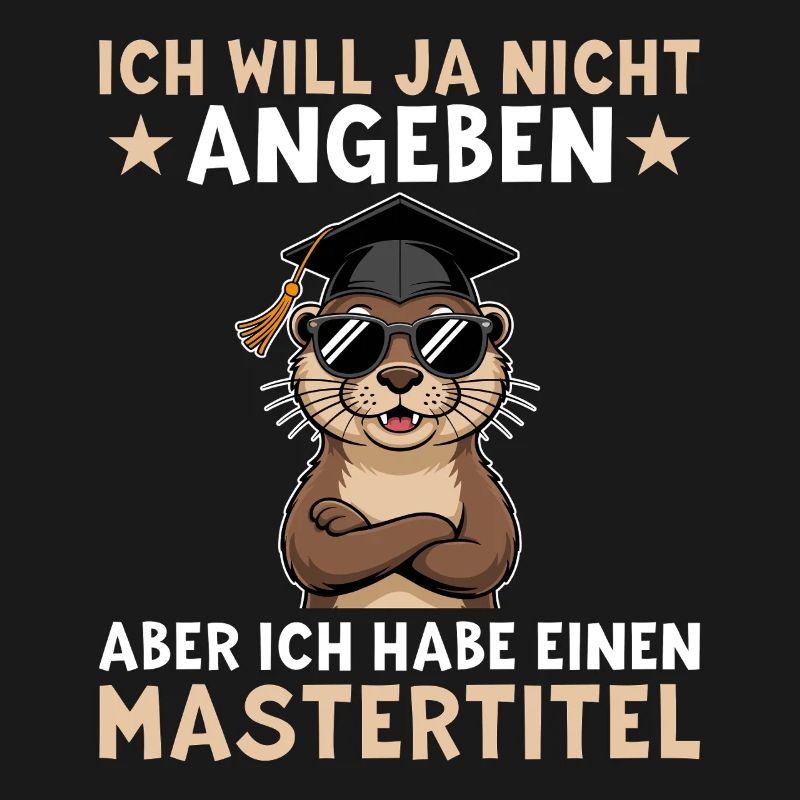 Masterabschluss - Otter mit Mastertitel
