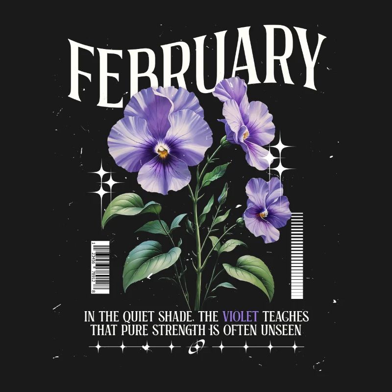 Février Violette Naissance Fleur