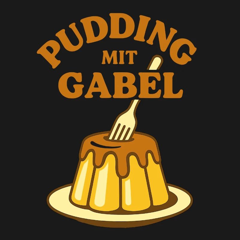 Pudding mit Gabel