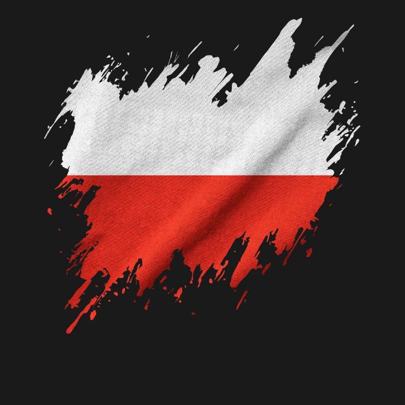 Drapeau de la Pologne, style déchiré
