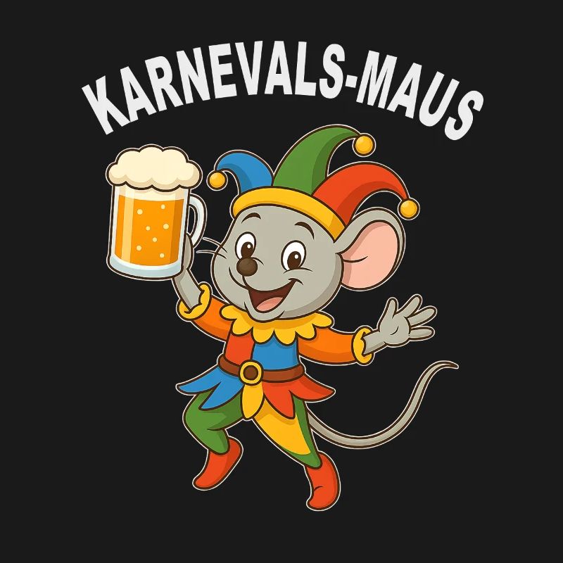 Karnevalsmaus mit Bierkrug