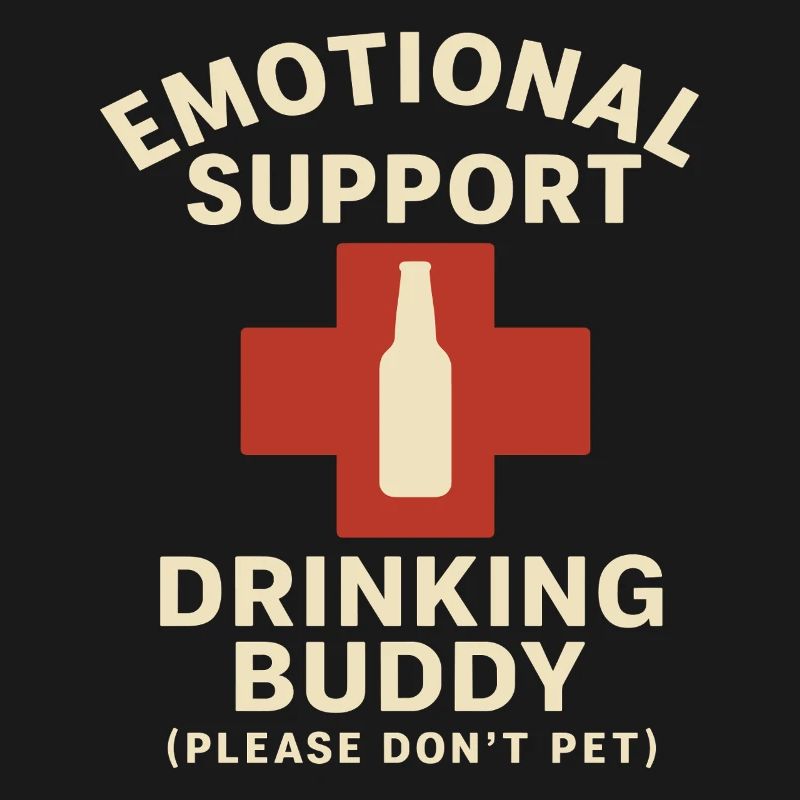 Emotional Support Drinking Buddy Statement