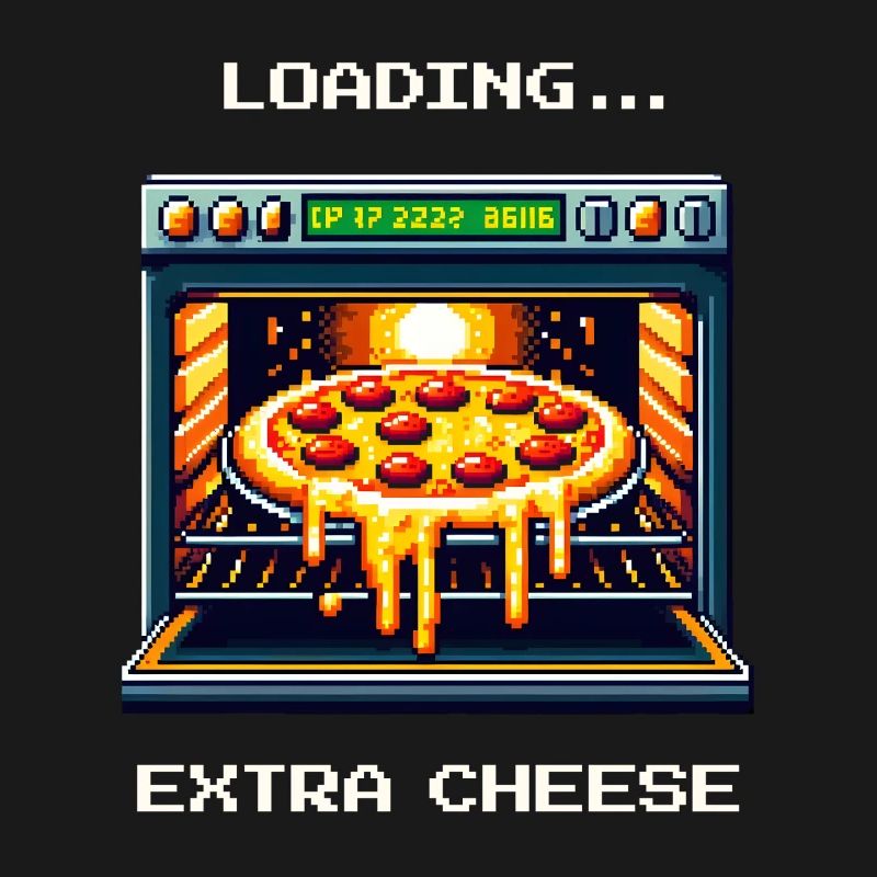 Loading... Extra Cheese | Pizza Gaming Humor