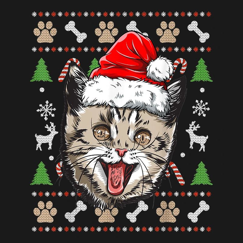Pull Moche de Noël Chat Mignon idée Cadeau Joyeux