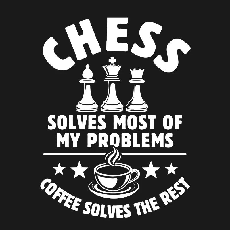 Chess solves most of my Problems - Kaffee Geschenk