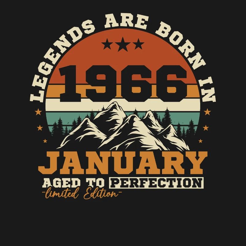 Januar 1966 Vintage-Retro-Geburtstagsgeschenk