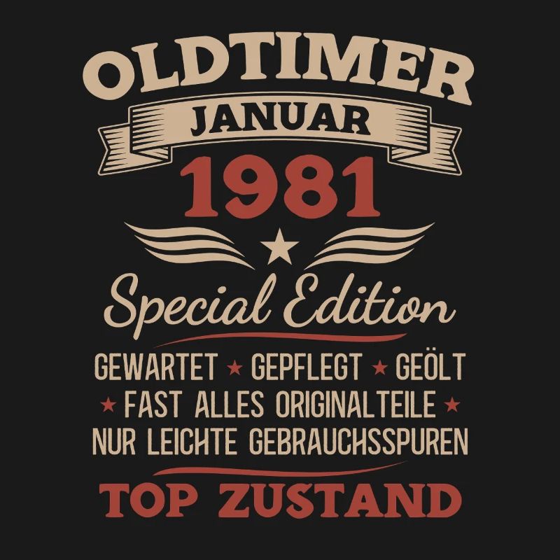 45. Geburtstag Geschenk Oldtimer Januar 1981