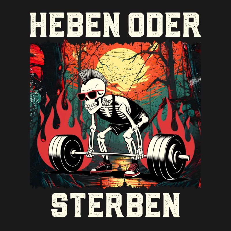 Kraftsportler HEBEN ODER STERBEN Lustiges