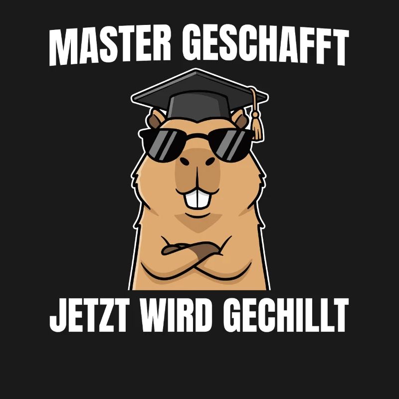 Master geschafft Capybara Bestandene Masterprüfung