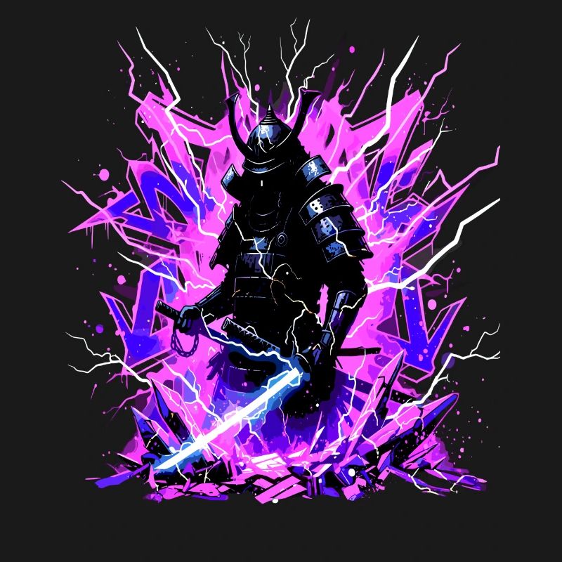 Cyber Samurai – Synthwave Katana Geist