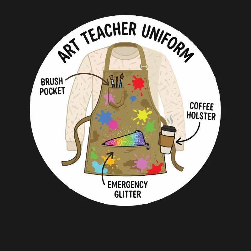 Motif créatif de l’uniforme d’enseignant d’art