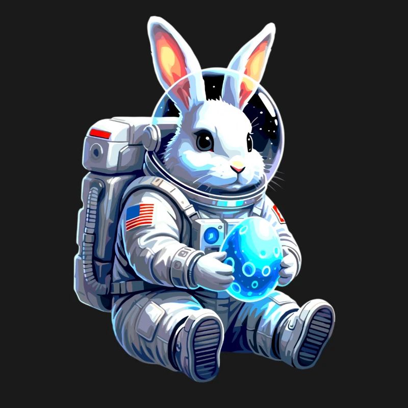 L’astronaute Lapin de Pâques Œuf de l’Espace