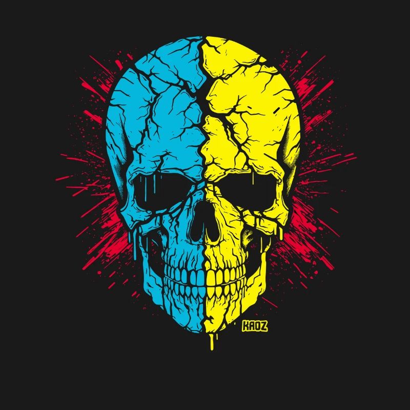 Skull Split Neon Palette