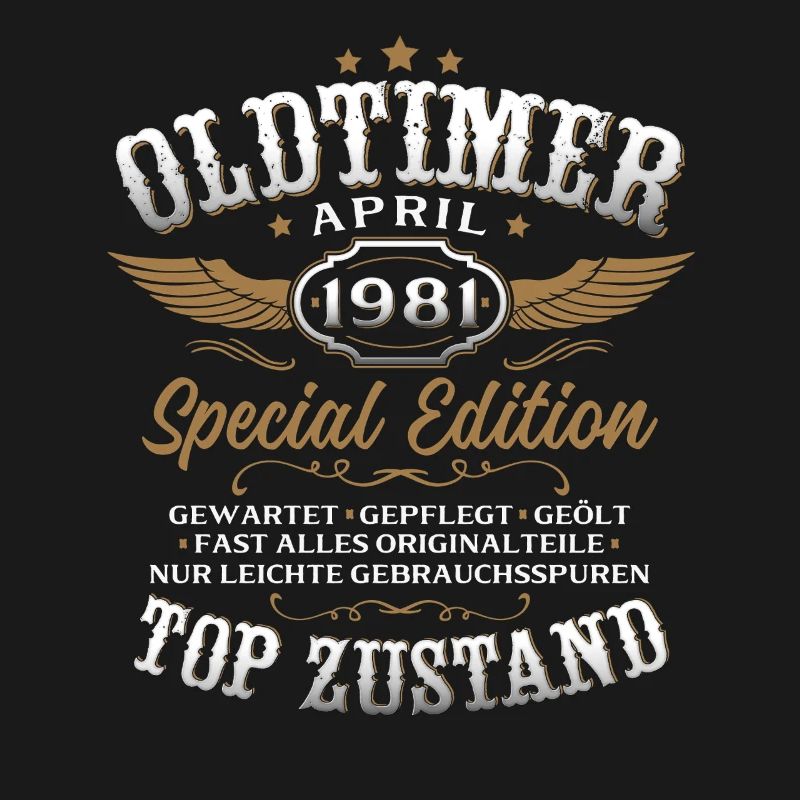 45. Geburtstag Geschenk Mann Oldtimer April 1981