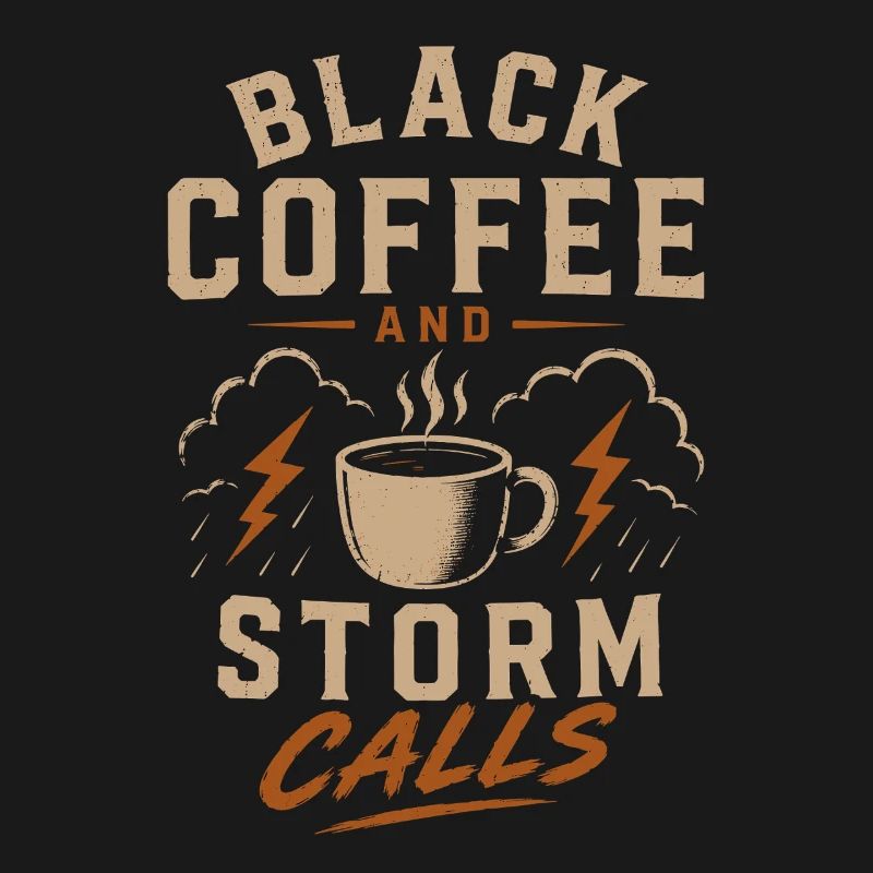 Lineman Strom Schwarzer Kaffee Und Sturm