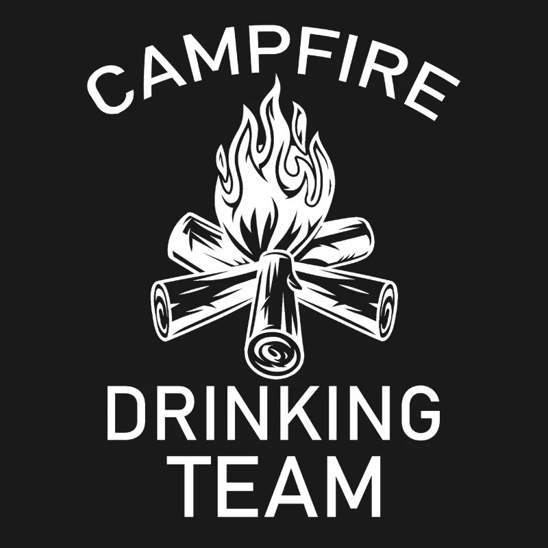 Campfire Drinking Team Retro Outdoors Weekend Gift
