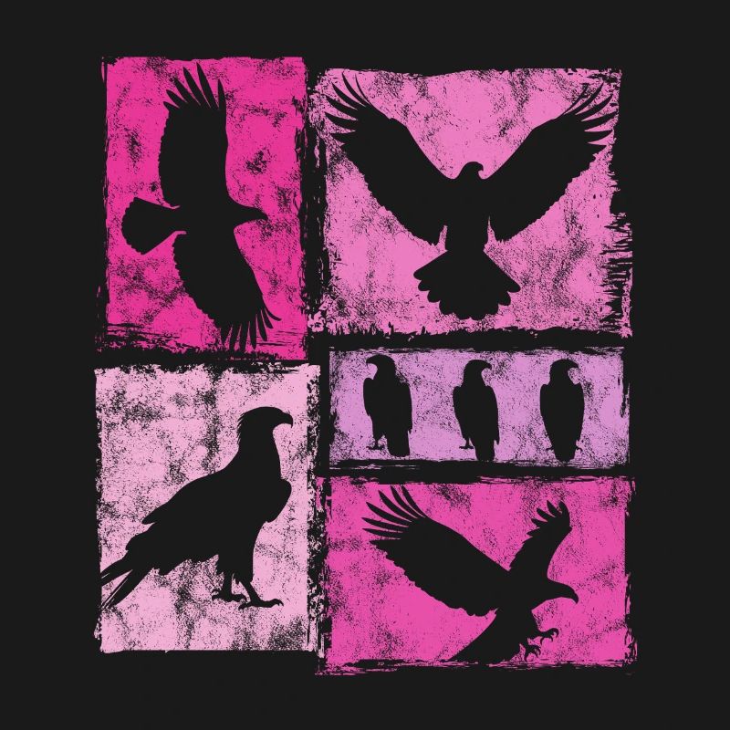 Silhouettes graphiques rétro Eagle