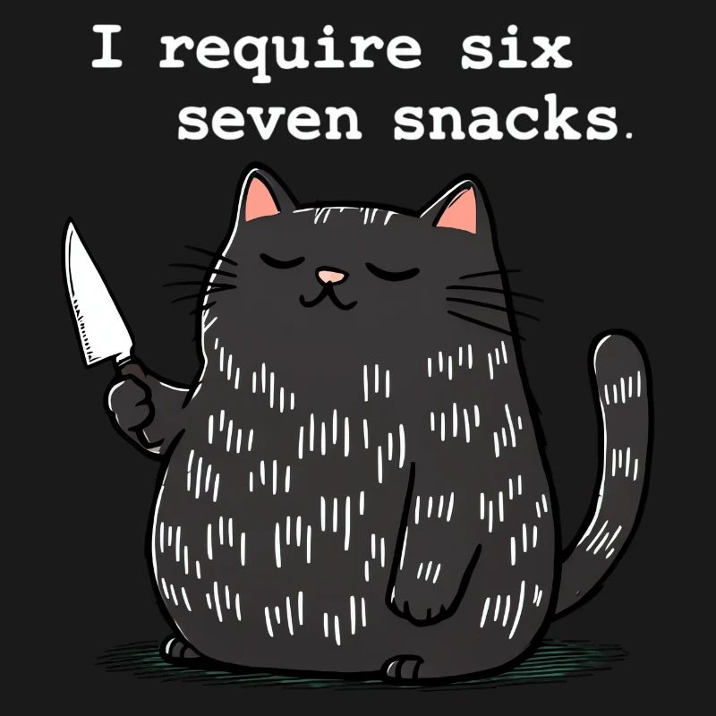 6-7 Internet Meme 6 7 Snack Katze