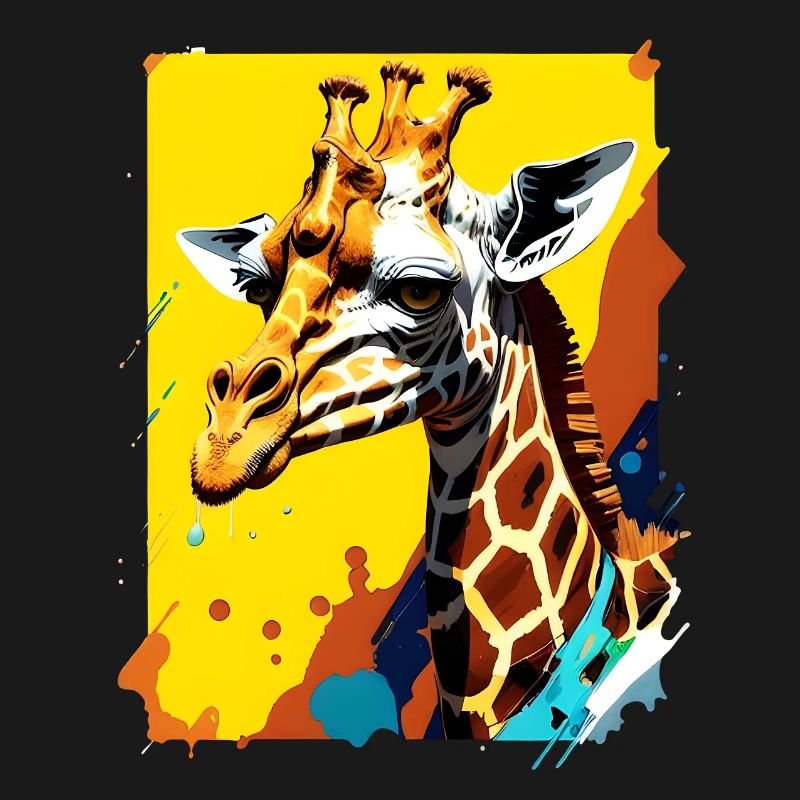 Giraffe Farbexplosion Neon