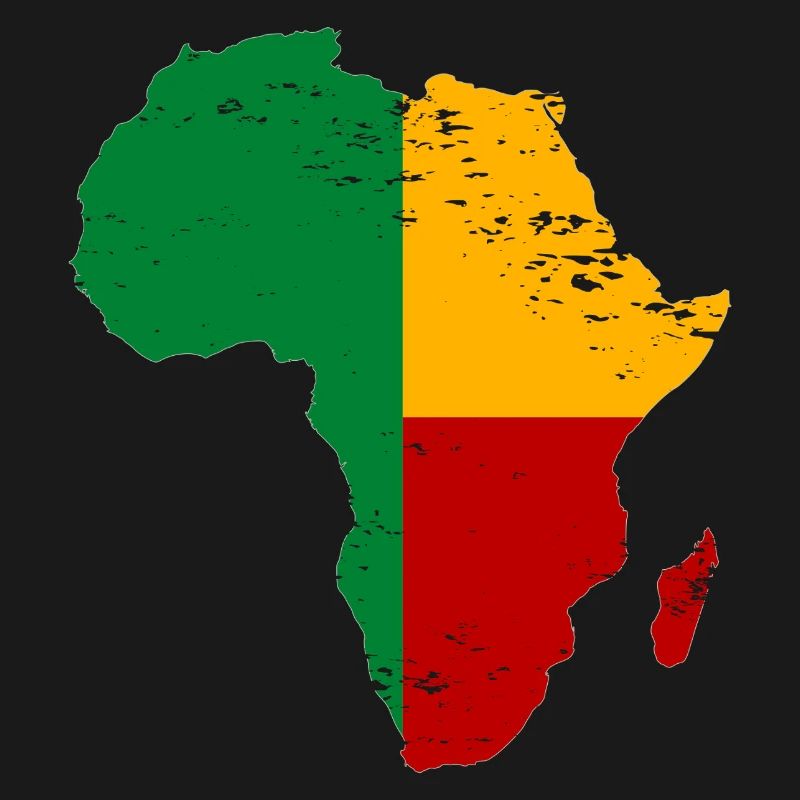 Drapeau du Bénin Afrique utilisé