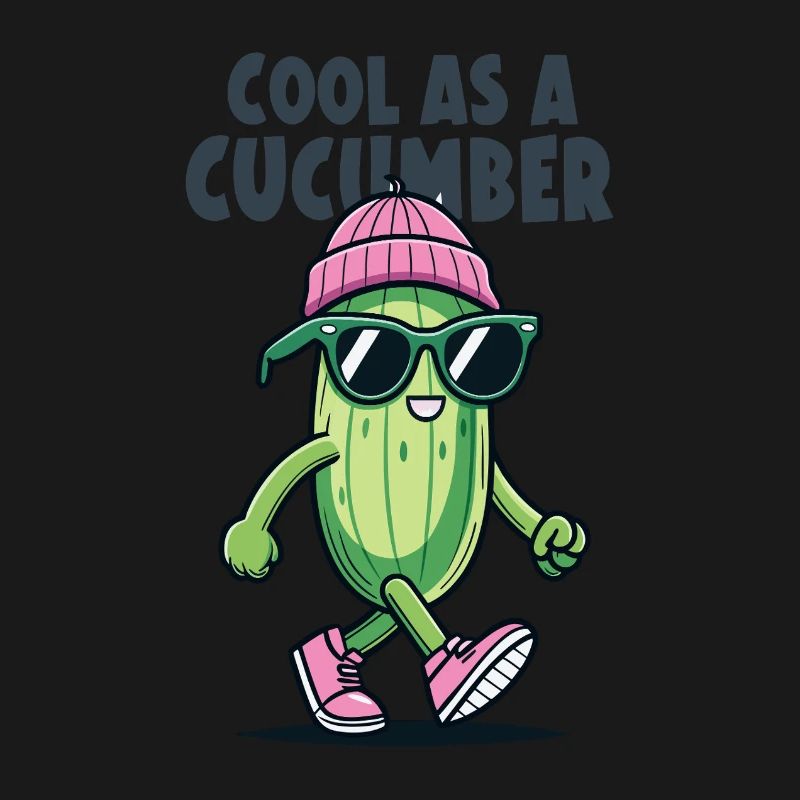 Cool comme un dessin animé de concombre