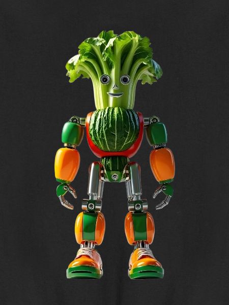 Farbenfroher Veggie-Roboter