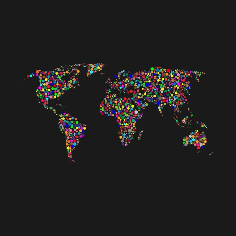 EARTH DOT : Planisphère à points
