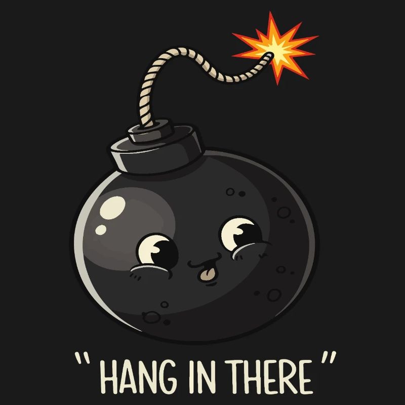 Kawaii Exploding Bomb Comic Design