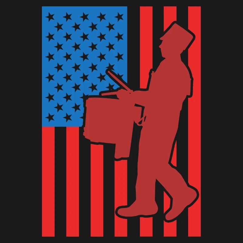 Drapeau de Drum USA