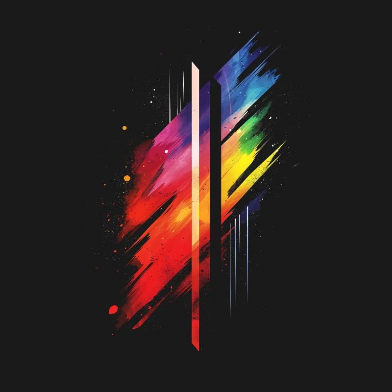 Subtle and Cool Dripping Pride Flag Rainbow Design