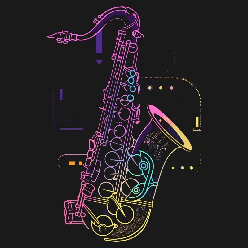Saxophone Drawing