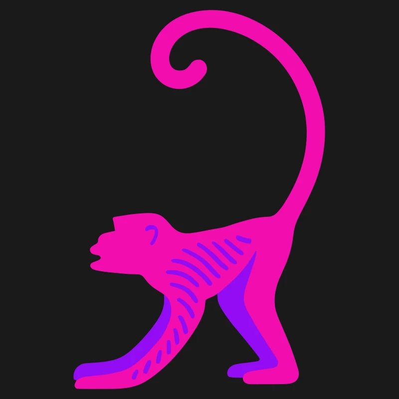 Singe rose fluo