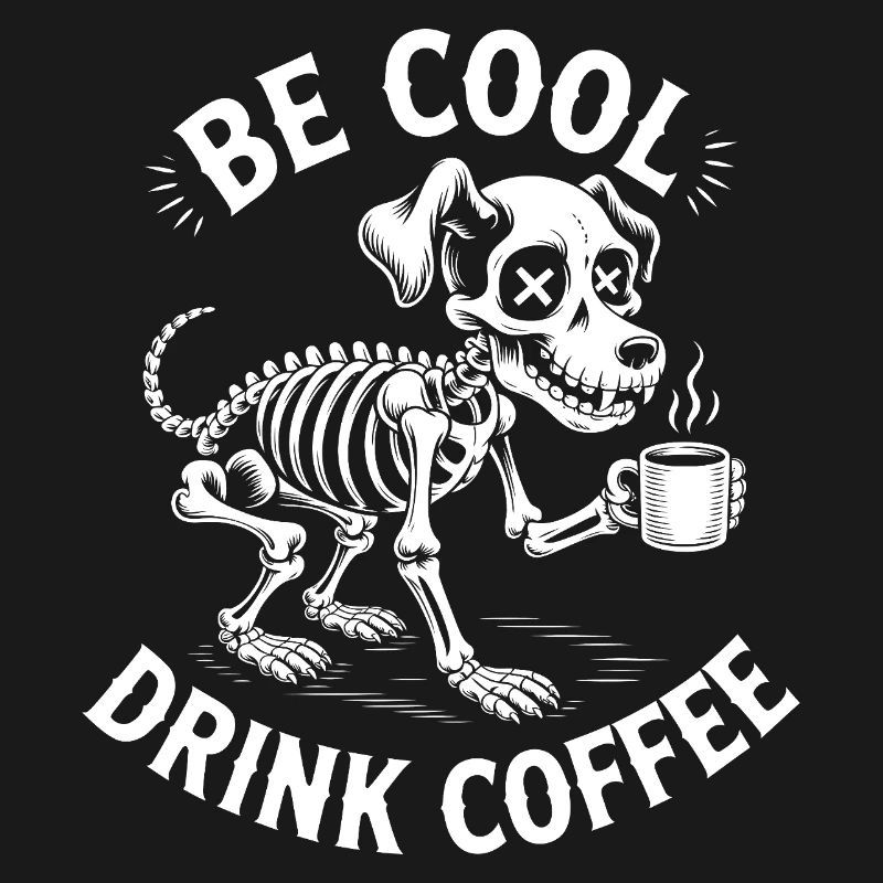 Sei cool, Kaffeeskelett-Welpe