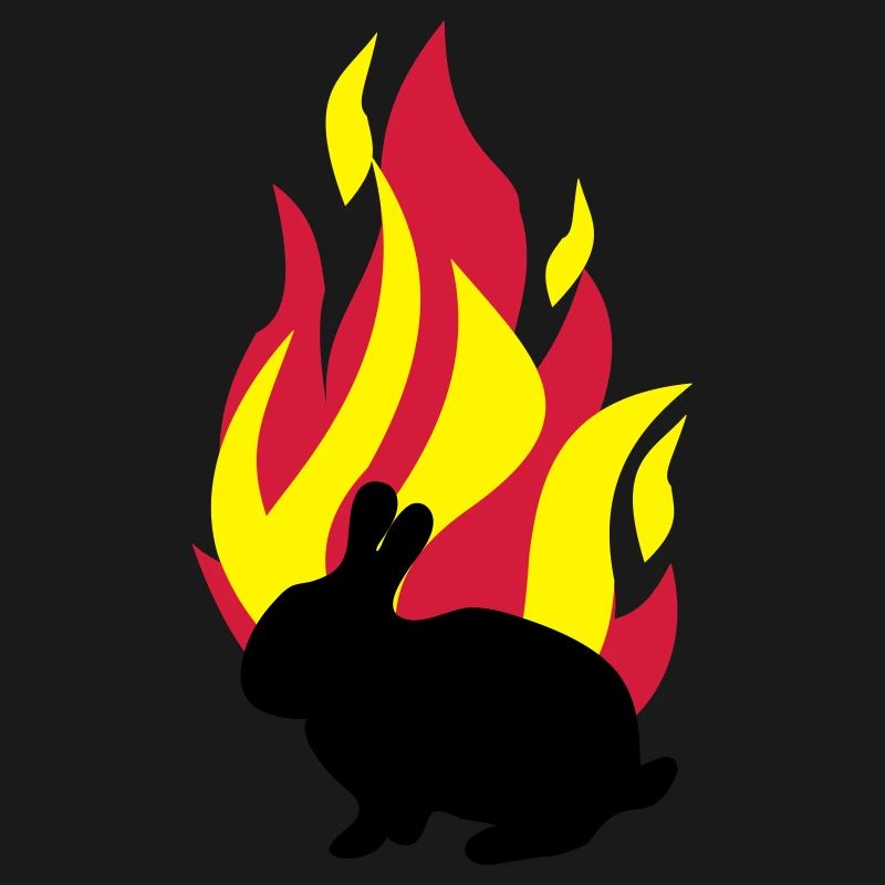 Bunny with fire