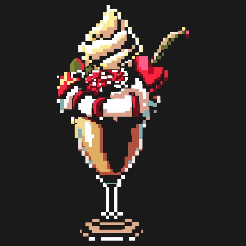 Graphique pixel de coupe glacée