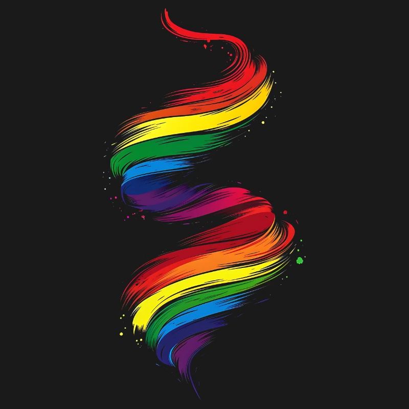 Abstrait Rainbow Pride Tornado Design - Vibrant
