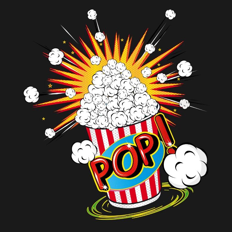 Pop-corn dans un style pop art
