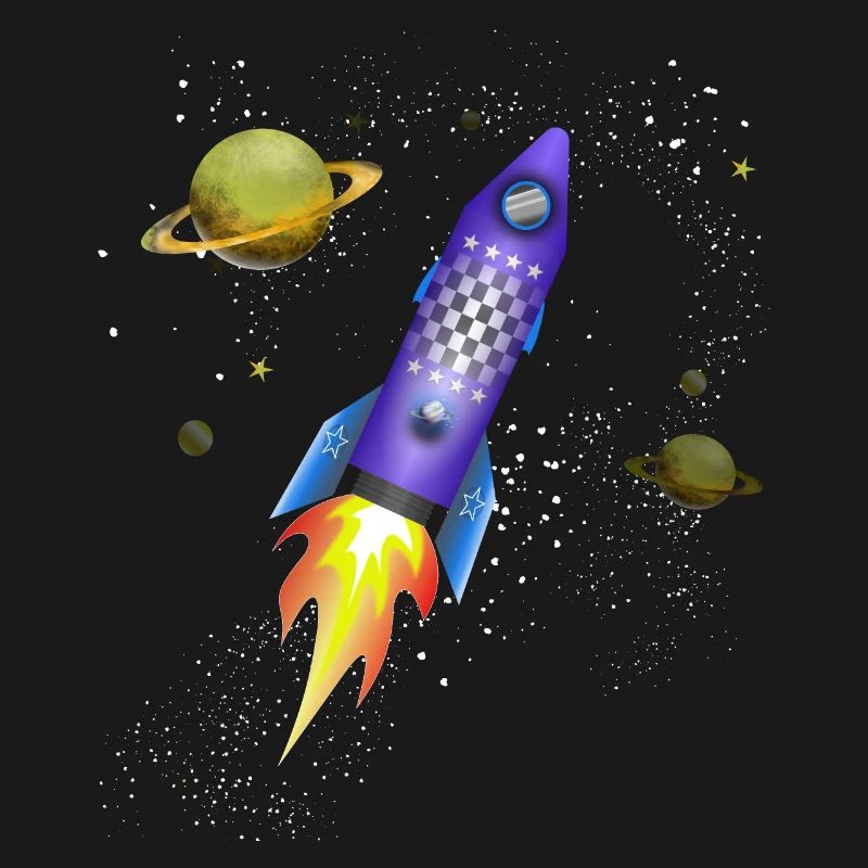 Fusée dans l'espace