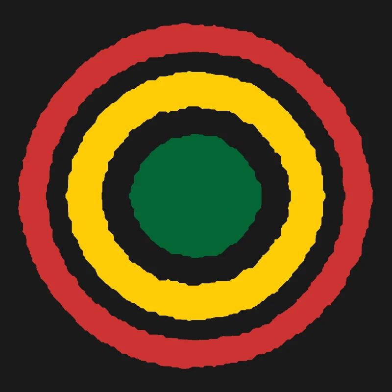 Conception abstraite de cercle Reggae concentrique