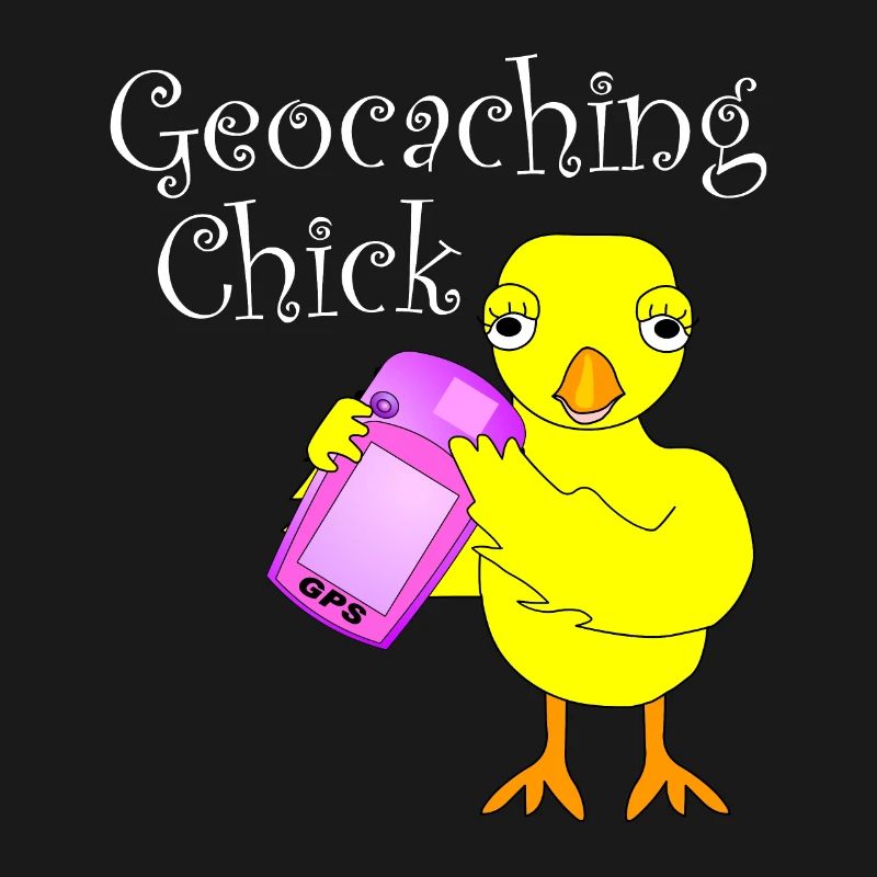 Geocaching Chick White Text